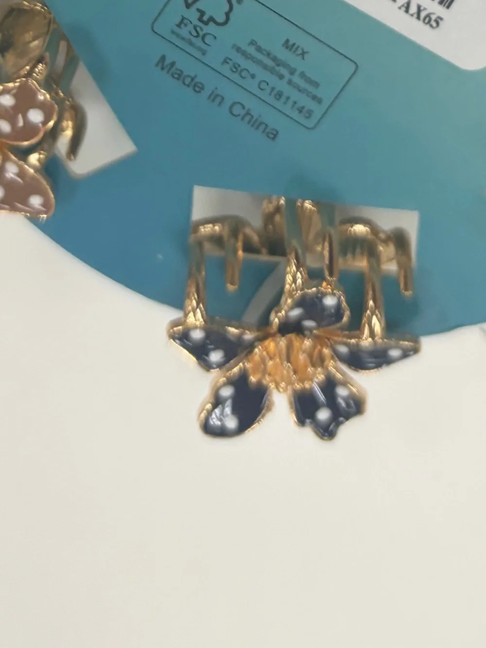 NWT ⚜️🖤⚜️ Piper K Enamel Flower Mini Hair Claw Clip Set of 6